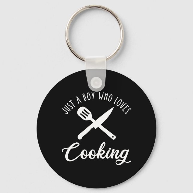 Porte-clés Juste un garçon qui aime la Cuisine (Recto)