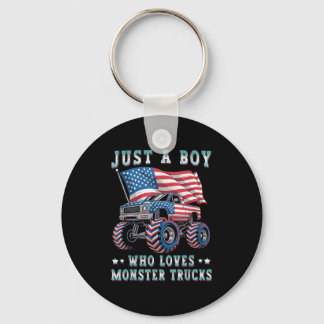Porte-clés Juste Un Garçon Qui Aime Monster Trucks American F
