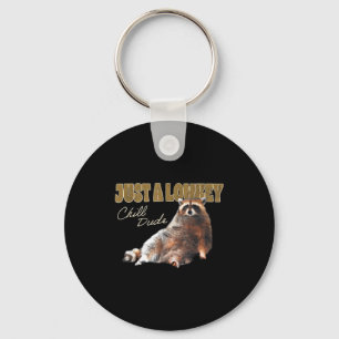Porte-clés Juste un gars cool discret Mignon Raton laveur Mèm