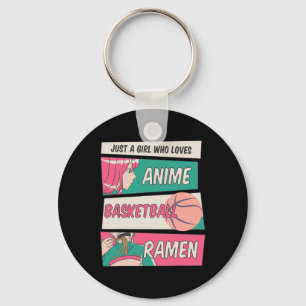Porte-clés Juste une fille qui aime Anime Bysketbyll Ramen Ka