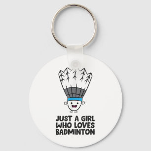 Porte-clés Juste Une Fille Qui Aime Badminton