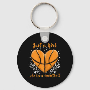 Porte-clés Juste une fille qui aime Basketball Sports Femmes 