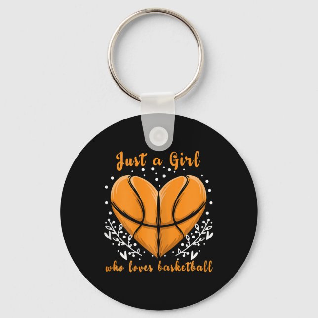 Porte-clés Juste une fille qui aime Basketball Sports Femmes  (Recto)