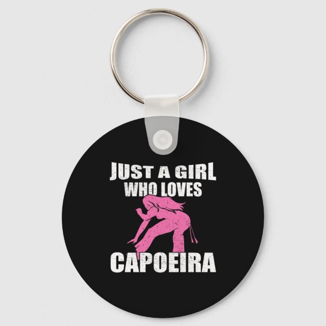 Porte-clés Juste une fille qui aime la capoeira arts martiaux (Recto)