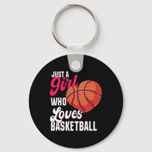 Porte-clés Juste une fille qui aime le basket-ball fille fill