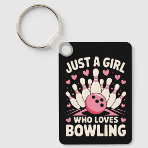 Porte-clés Juste une fille qui aime le bowling