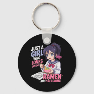 Porte-clés Juste Une Fille Qui Aime Le Ramen Anime Et Le Sket
