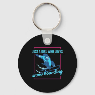 Porte-clés Juste Une Fille Qui Aime Le Snowboard