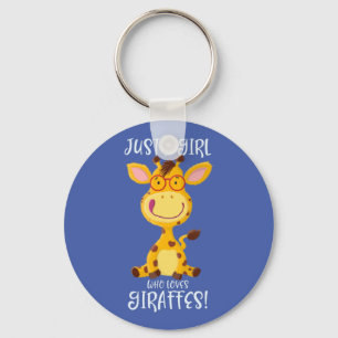 Porte-clés Juste Une Fille Qui Aime Les Giraffes !
