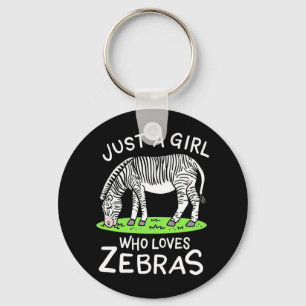 Porte-clés Juste Une Fille Qui Aime Les Zèbres