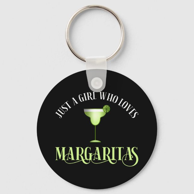 Porte-clés Juste une fille qui aime Margaritas (Recto)