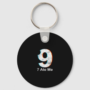 Porte-clés Justice pour 9 Drôle 7 a mangé 9 Blague mathématiq