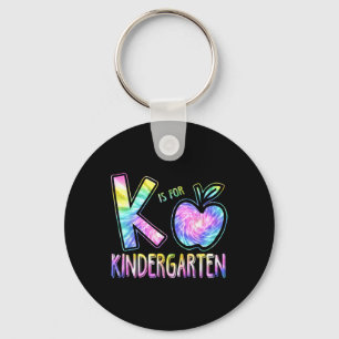 Porte-clés K is For Kindergarten Teacher Tie Dye Retour à Sch