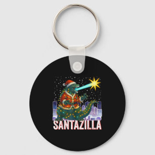 Porte-clés Kaiju Noël Santazilla Monstre Japonais Dinosaure