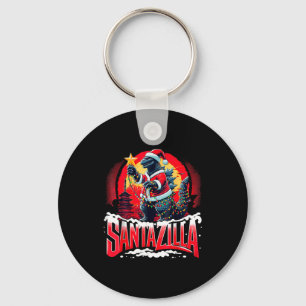 Porte-clés Kaiju Noël Santazilla Monstre Japonais Dinosaure