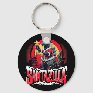 Porte-clés Kaiju Noël Santazilla Monstre Japonais Dinosaure