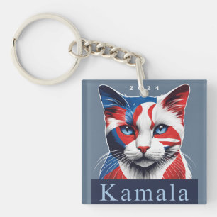 Porte-clés Kamala Cat 2024 Démocrate des élections américaine
