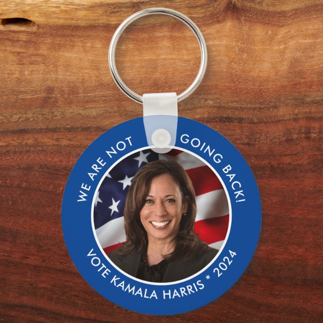 Porte-clés Kamala Harris 2024 Pas de retour Photo (Recto)