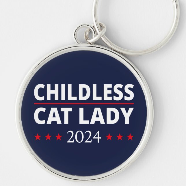 Porte-clés Kamala Harris - Enfless Cat Lady 2024 III (Devant)