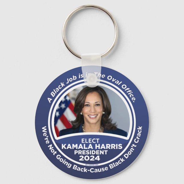 Porte-clés Kamala Harris pour le président 2024 (Recto)