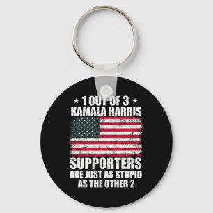 Porte-clés Kamala Harris Stupide plaisanterie Drapeau América