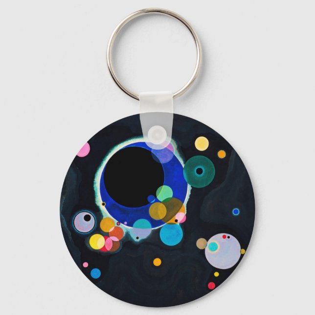 Porte-clés Kandinsky Plusieurs cercles Abstraits (Recto)