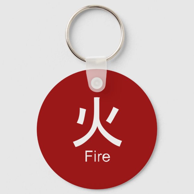 Porte-clés Kanji pour T-shirt feu (Recto)