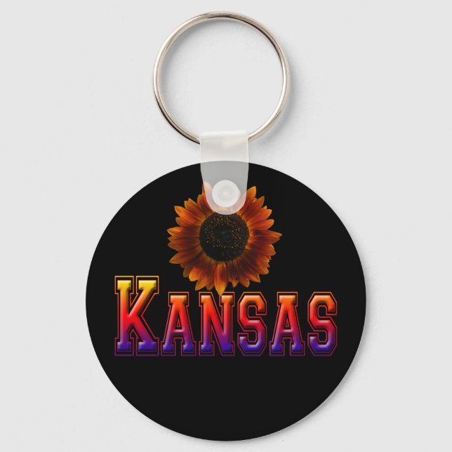 Porte-clés Kansas avec tournesol (Recto)