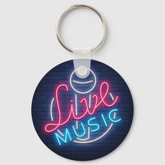 Porte-clés Karaoke Neon Éclairage Mot Courbé Art Texte (Recto)