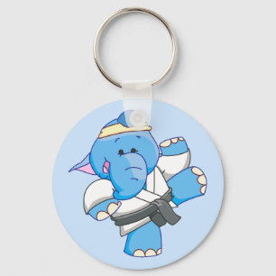 Porte-clés Karaté de l'éléphant bleu de Lil