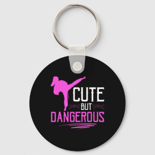Porte-clés Karate Girl Mignonne Mais Dangereuse Arts Martiaux