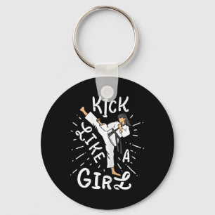 Porte-clés Karate Girls' Kick Like A Kickboxing Taekwondo