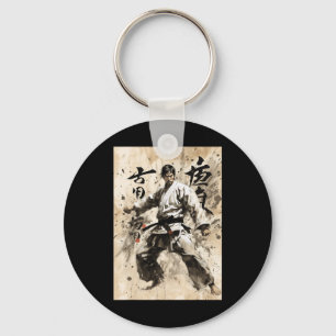Porte-clés Karate Kyokushin Calligraphie Japonaise Arts Marti