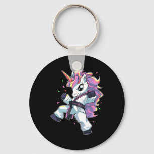 Porte-clés Karate Unicorn Girl Martial Arts Taekwondo Kickbox