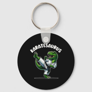 Porte-clés Karatesaurus dinosaure drôle T Rex en Gi de karaté