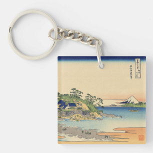 Porte-clés Katsushika Hokusai Enoshima dans la province de Sa