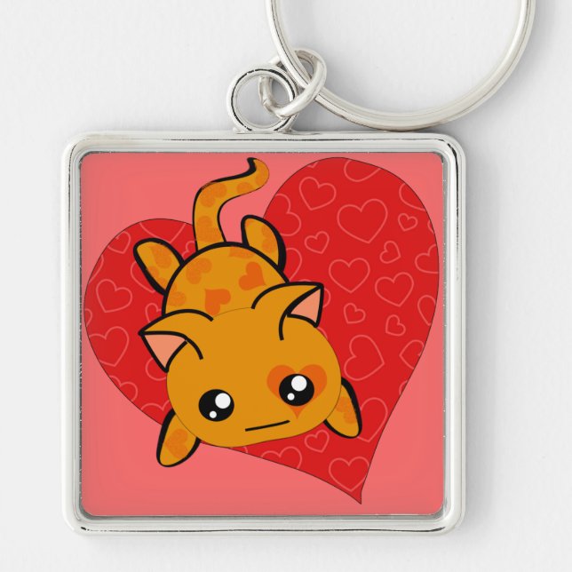 Porte-clés Kawaii Anime Kitty (Devant)