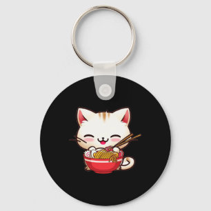 Porte-clés Kawaii Chat Ramen Aimer Nourriture Japonaise Amusa