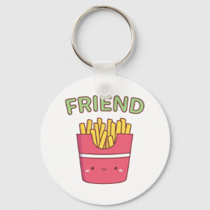 Porte-clés Kawaii Friend Frites Doodle Meilleure Amie