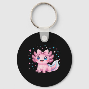 Porte-clés Kawaii Mignon Axolotl Coquette Nœud Femmes Filles 