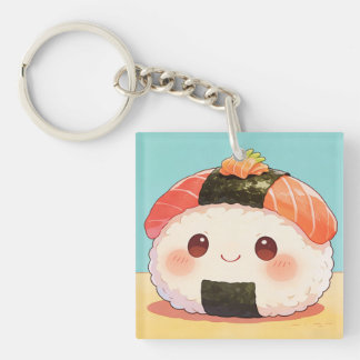 Porte-clés Kawaii Salmon Nigiri Keychain