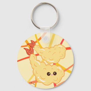 Porte-clés Kawaii Shrimp Tempura Drawing Japanese Cute