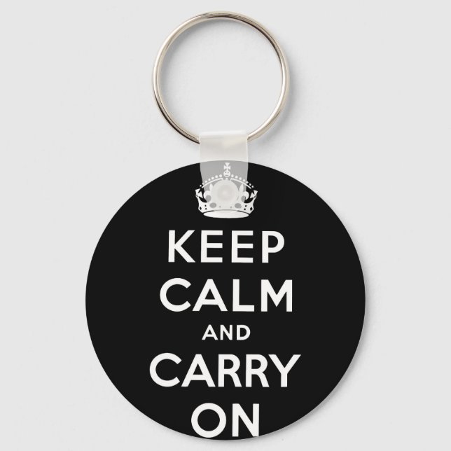 Porte-clés keep calm and carry on original (Recto)