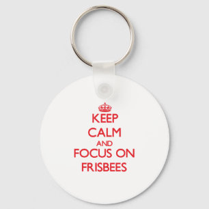 Porte-clés Keep Calm and focus on Frisbees