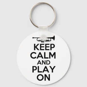 Porte-clés Keep Calm and Play On (Trumpet)