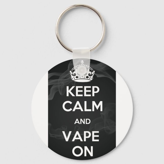 Porte-clés Keep Calm and Vape On (Recto)
