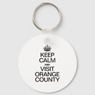 PORTE-CLÉS KEEP CALM AND VISIT ORANGE COUNTY
