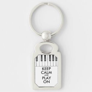 Porte-clés KEEP CALME personnalisé et JOUER ON - piano clavie