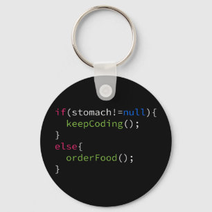 Porte-clés Keep Coding or Order Food