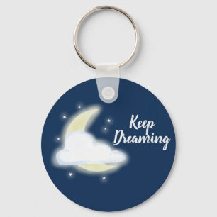 Porte-clés Keep Dreaming Moon Stars Cloud Inspirational